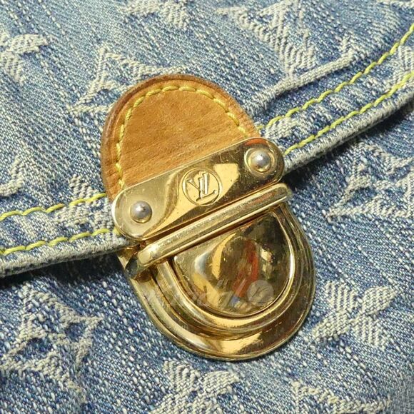 Louis Vuitton Mini Pleaty Monogram Denim Shoulder Bag Blue - Picture 6 of 10